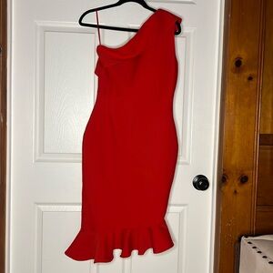 Sexy red bodycon dress